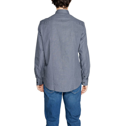 Camisa de vestir Armani Exchange de algodón azul