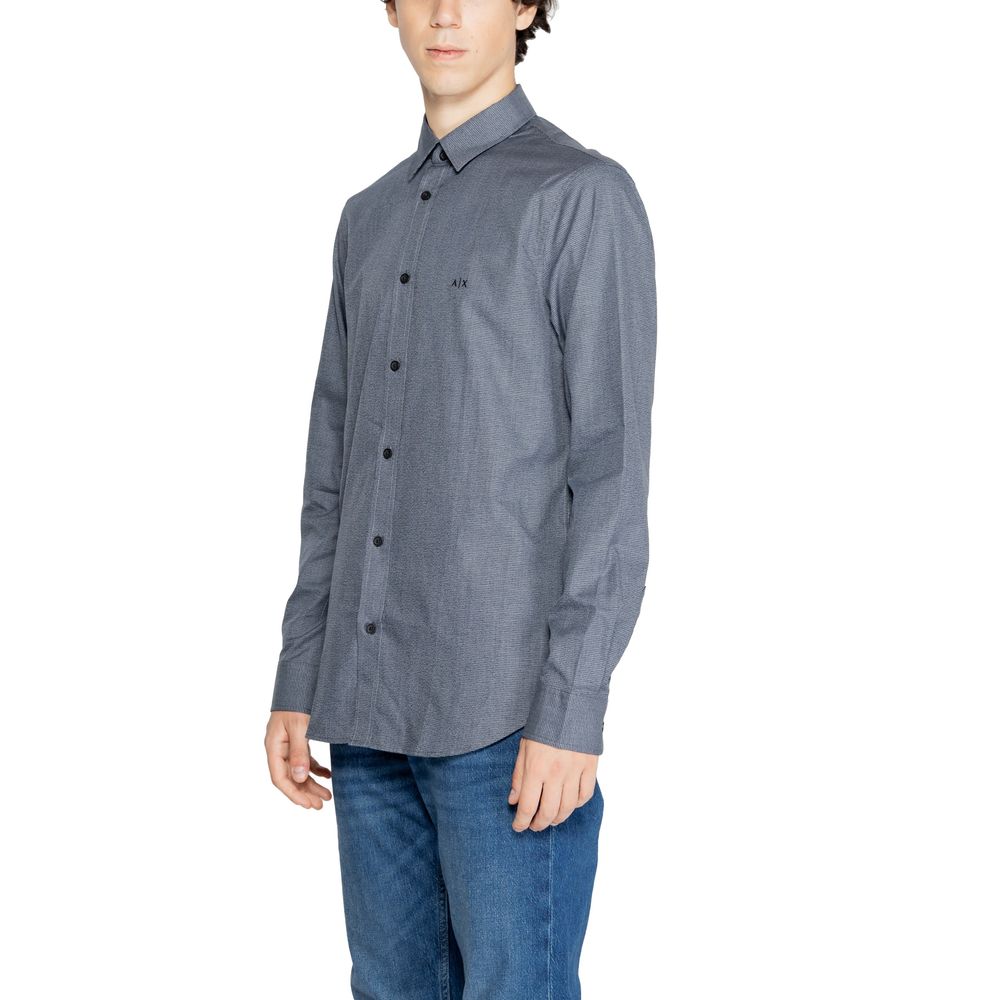 Camisa de vestir Armani Exchange de algodón azul