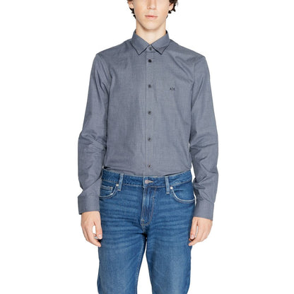 Camisa de vestir Armani Exchange de algodón azul