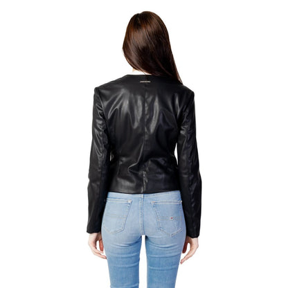 Chaqueta Armani Exchange de cuero y poliéster negra