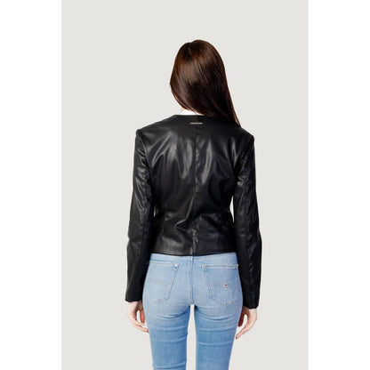 Chaqueta Armani Exchange de cuero y poliéster negra