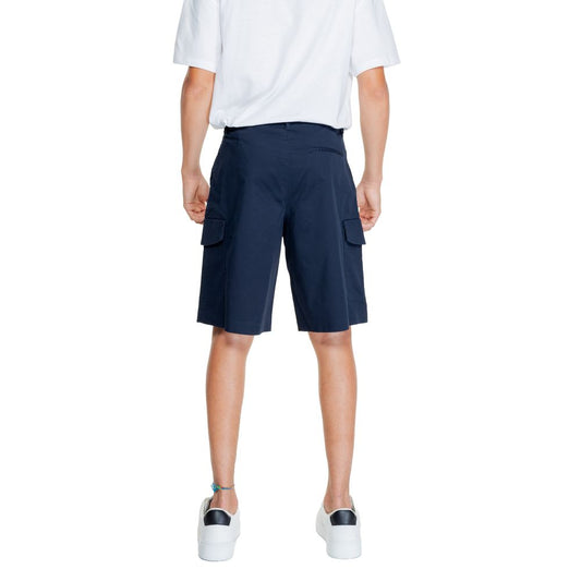 Armani Exchange Bermuda de algodón azul