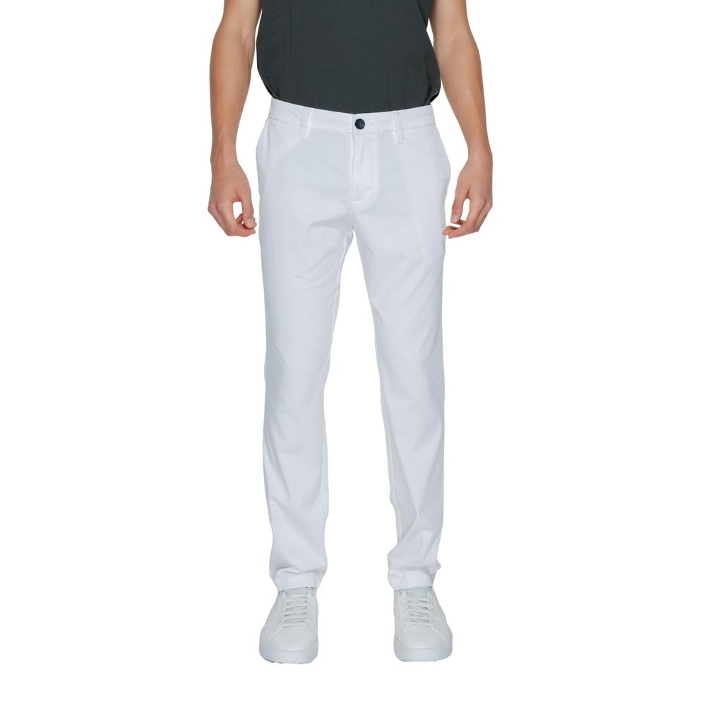 Pantalones casuales de algodón blanco Armani Exchange