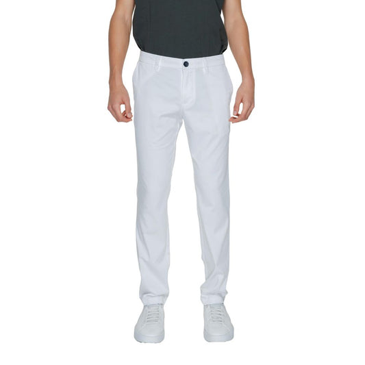 Pantalones casuales de algodón blanco Armani Exchange