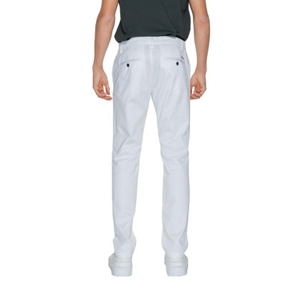 Pantalones casuales de algodón blanco Armani Exchange