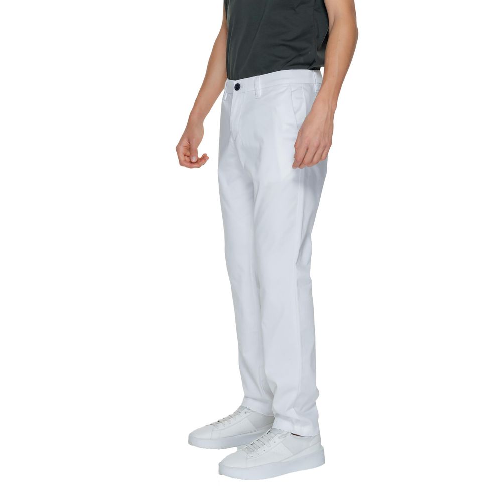 Pantalones casuales de algodón blanco Armani Exchange