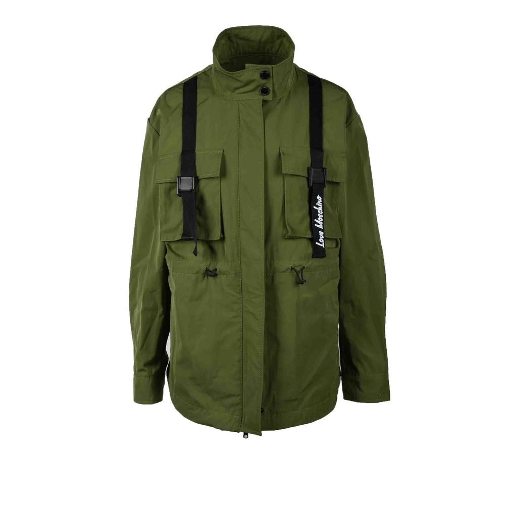 Love Moschino Parka verde de poliéster