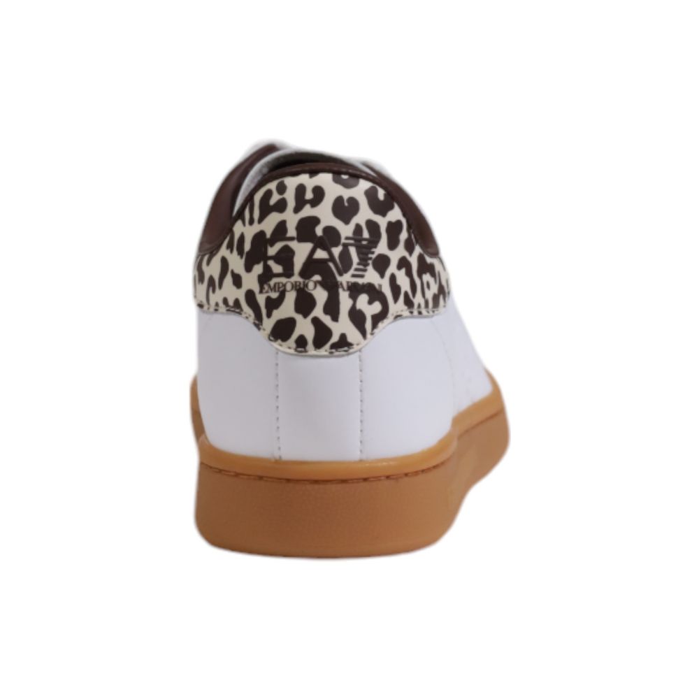 Zapatillas bajas de piel beige EA7 Emporio Armani