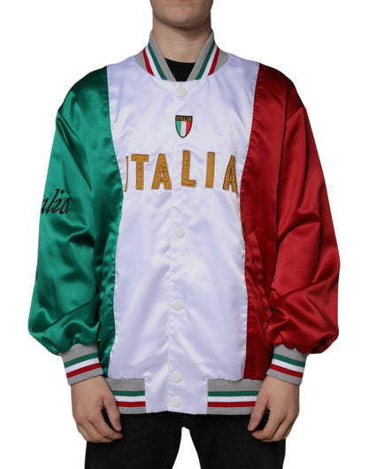 Chaqueta Bomber con Botones Italia Multicolor de Dolce & Gabbana