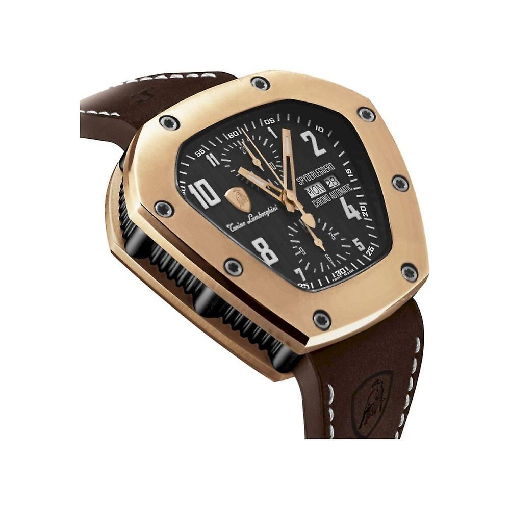 Reloj Lamborghini de cuero negro