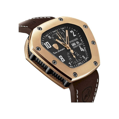 Reloj Lamborghini de cuero negro