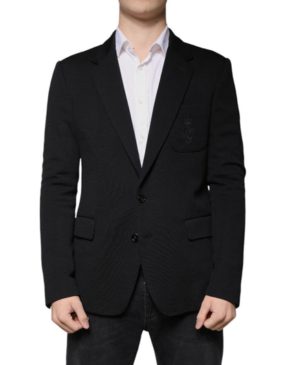 Blazer formal Dolce & Gabbana de lana negra con botonadura simple