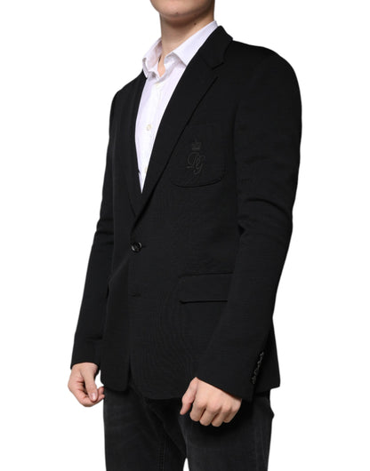 Blazer formal Dolce & Gabbana de lana negra con botonadura simple