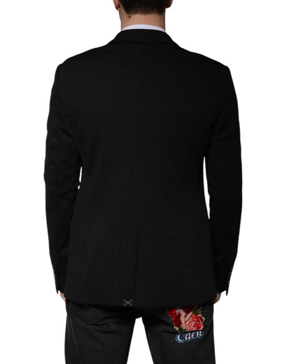 Blazer formal Dolce & Gabbana de lana negra con botonadura simple
