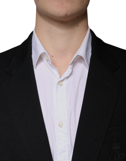 Blazer formal Dolce & Gabbana de lana negra con botonadura simple