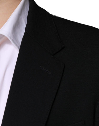 Blazer formal Dolce & Gabbana de lana negra con botonadura simple