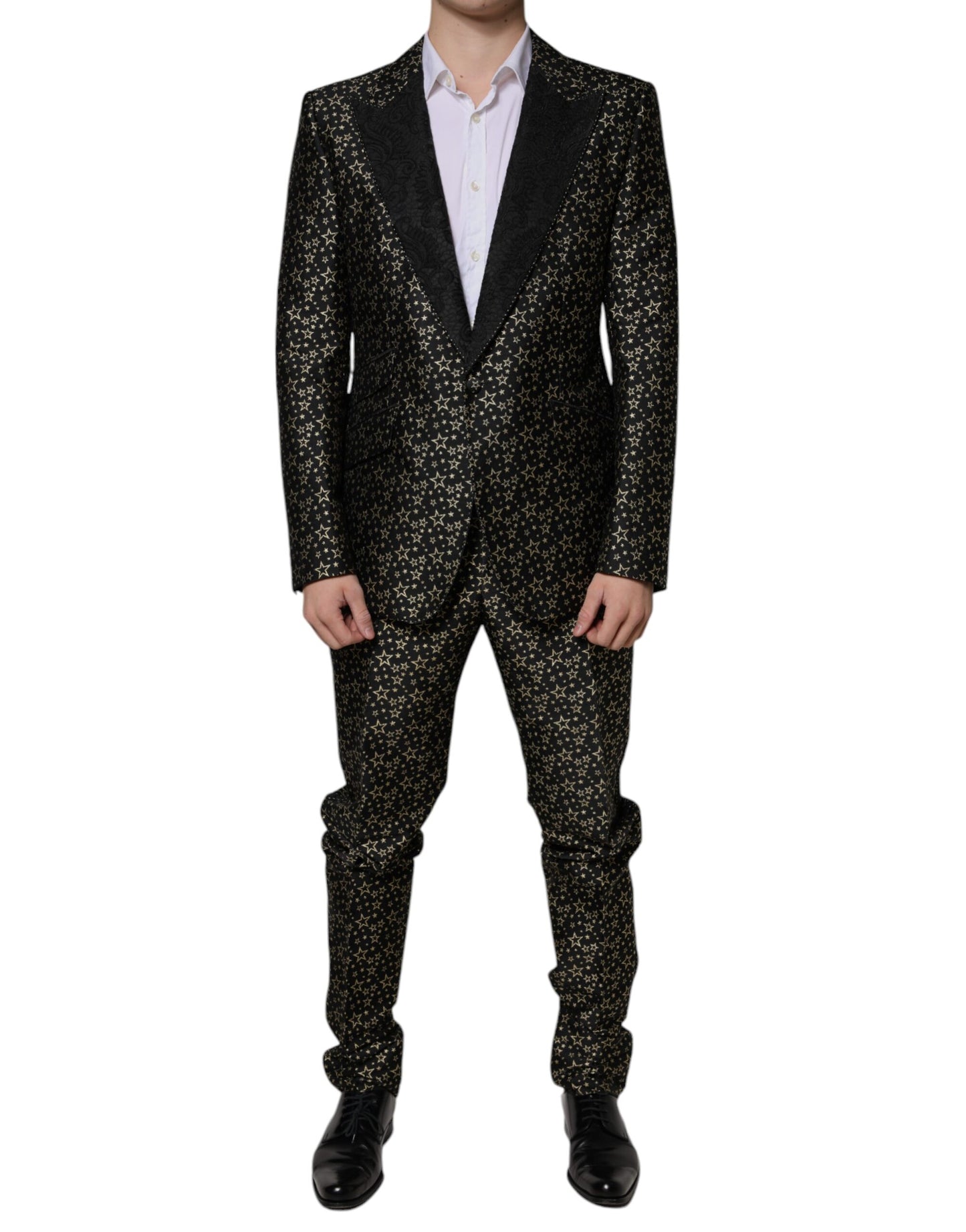 Traje de 2 piezas Sicilia de Dolce & Gabbana en jacquard de estrellas negras