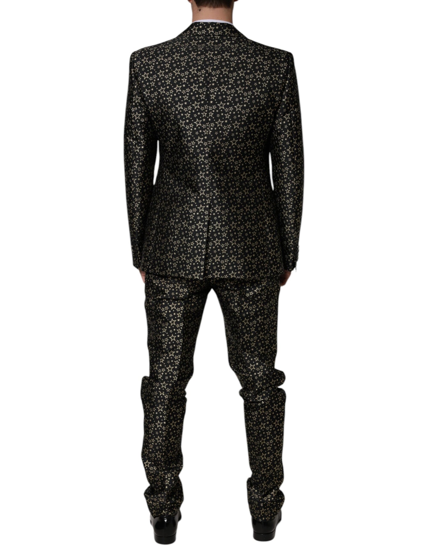 Traje de 2 piezas Sicilia de Dolce & Gabbana en jacquard de estrellas negras