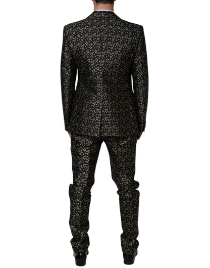 Traje de 2 piezas Sicilia de Dolce & Gabbana en jacquard de estrellas negras