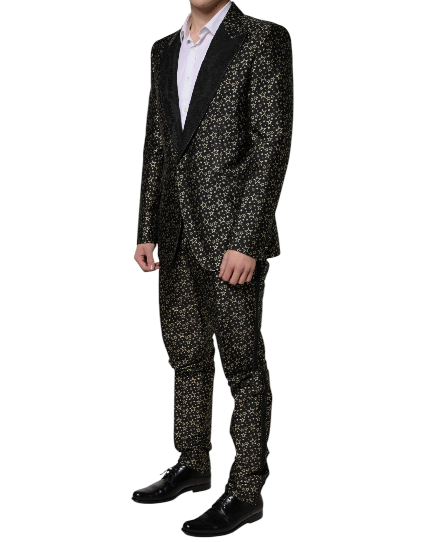 Traje de 2 piezas Sicilia de Dolce & Gabbana en jacquard de estrellas negras