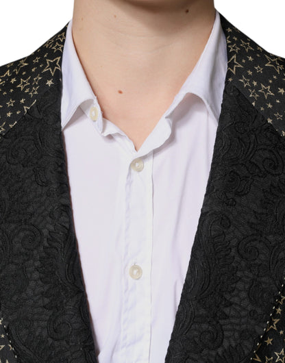 Traje de 2 piezas Sicilia de Dolce & Gabbana en jacquard de estrellas negras
