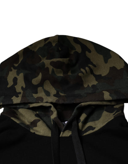 Sudadera con capucha negra de camuflaje de Dolce & Gabbana