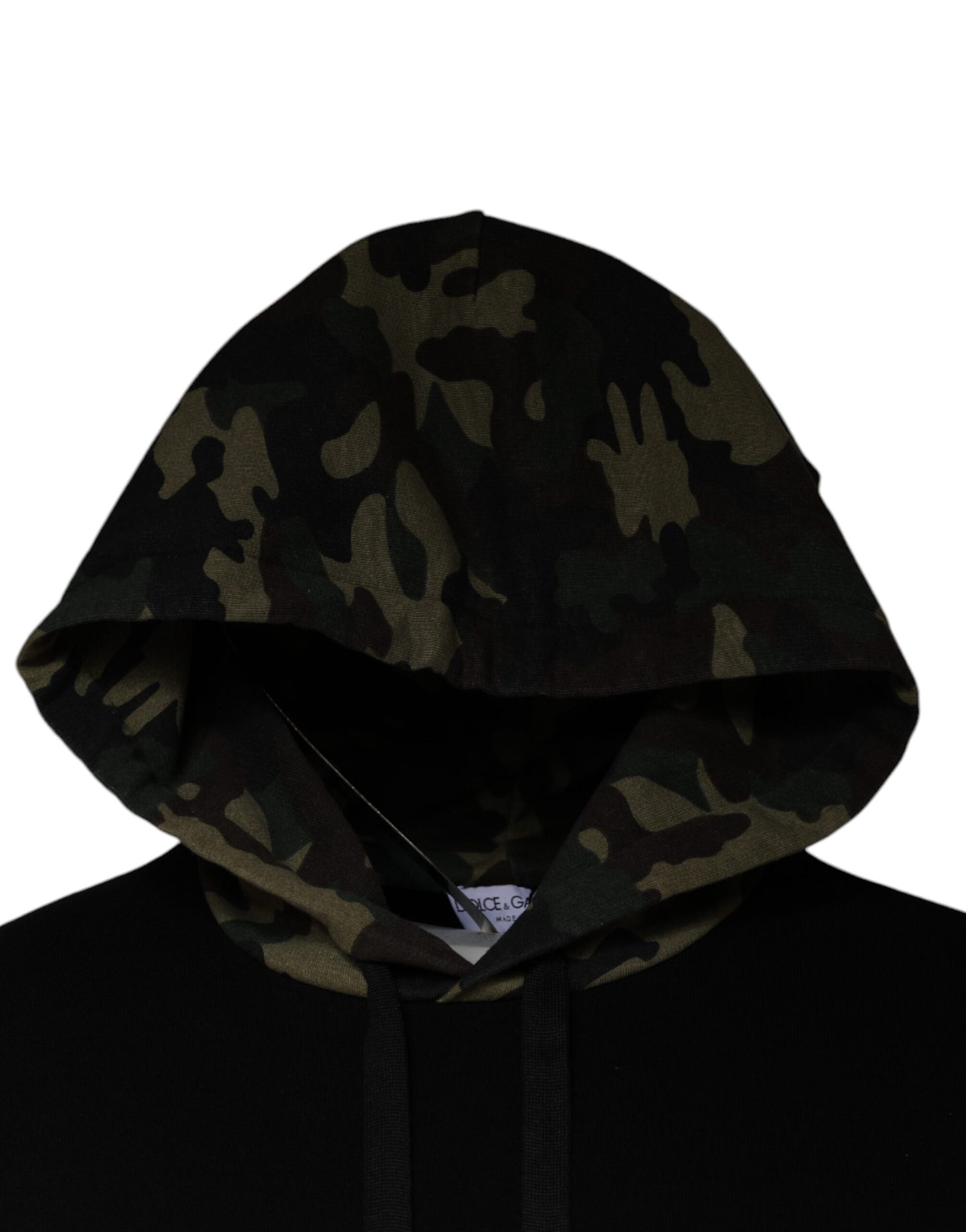 Sudadera con capucha negra de camuflaje de Dolce & Gabbana