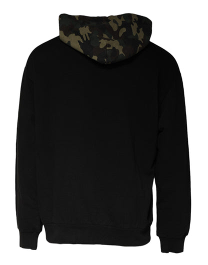 Sudadera con capucha negra de camuflaje de Dolce & Gabbana