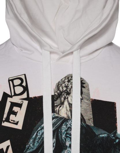 Sudadera con capucha blanca Caesar de algodón de Dolce & Gabbana