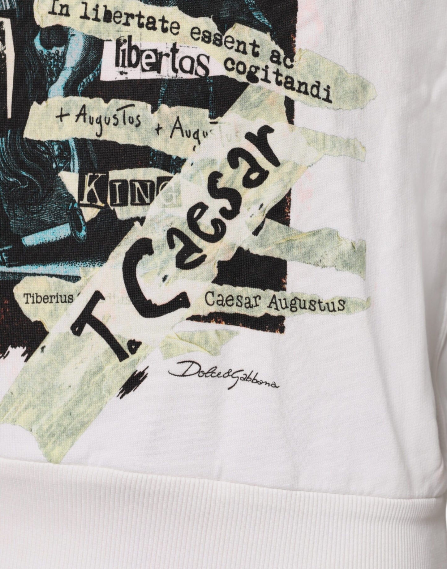 Sudadera con capucha blanca Caesar de algodón de Dolce & Gabbana