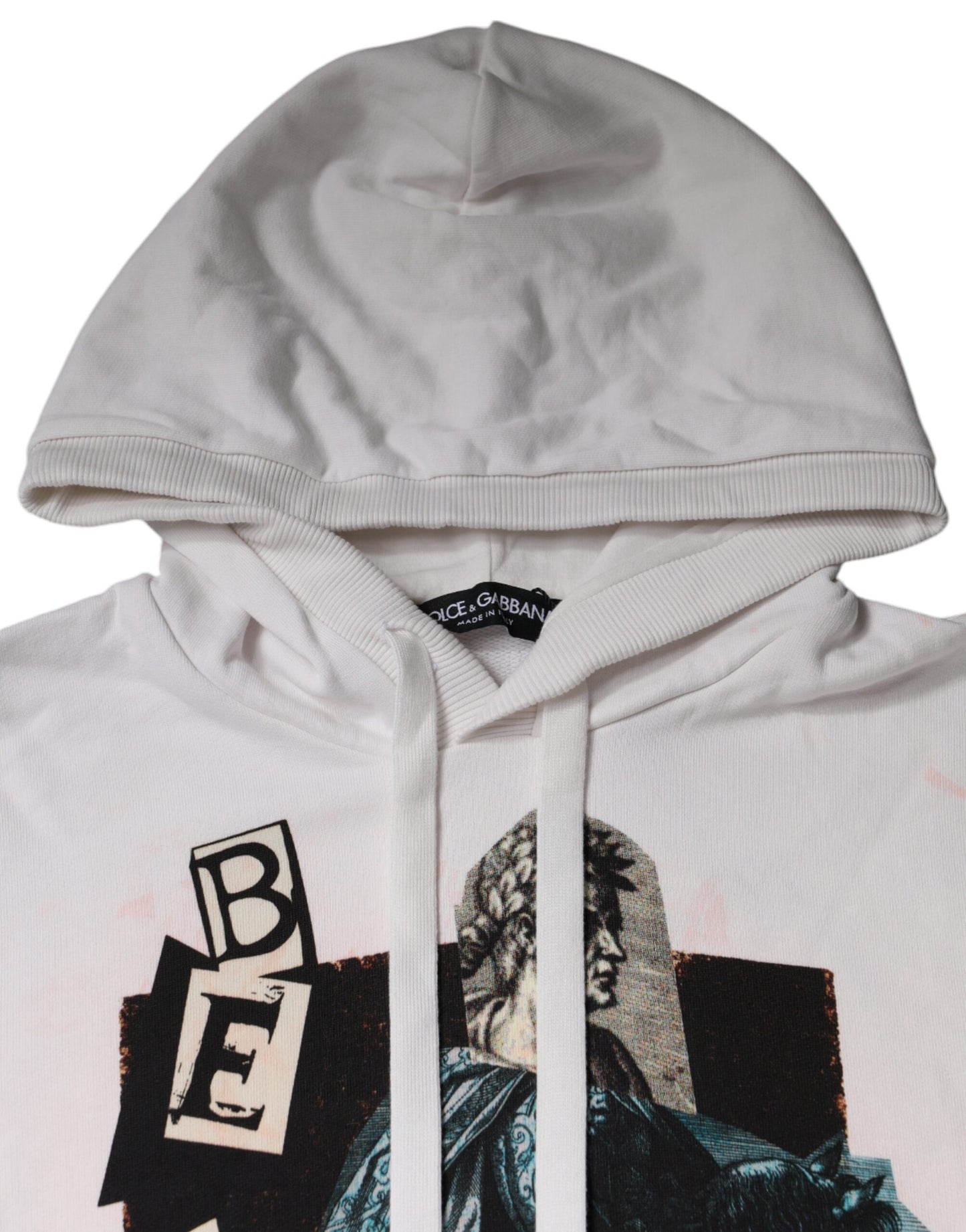 Sudadera con capucha blanca Caesar de algodón de Dolce & Gabbana