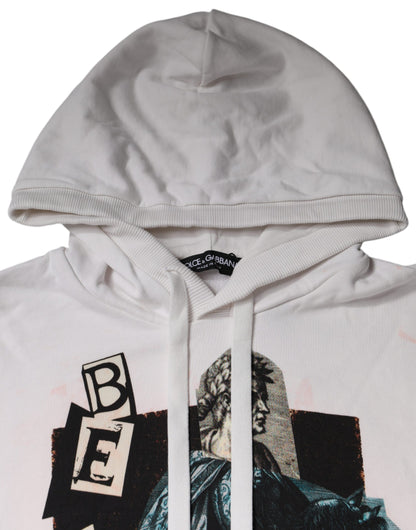Sudadera con capucha blanca Caesar de algodón de Dolce & Gabbana