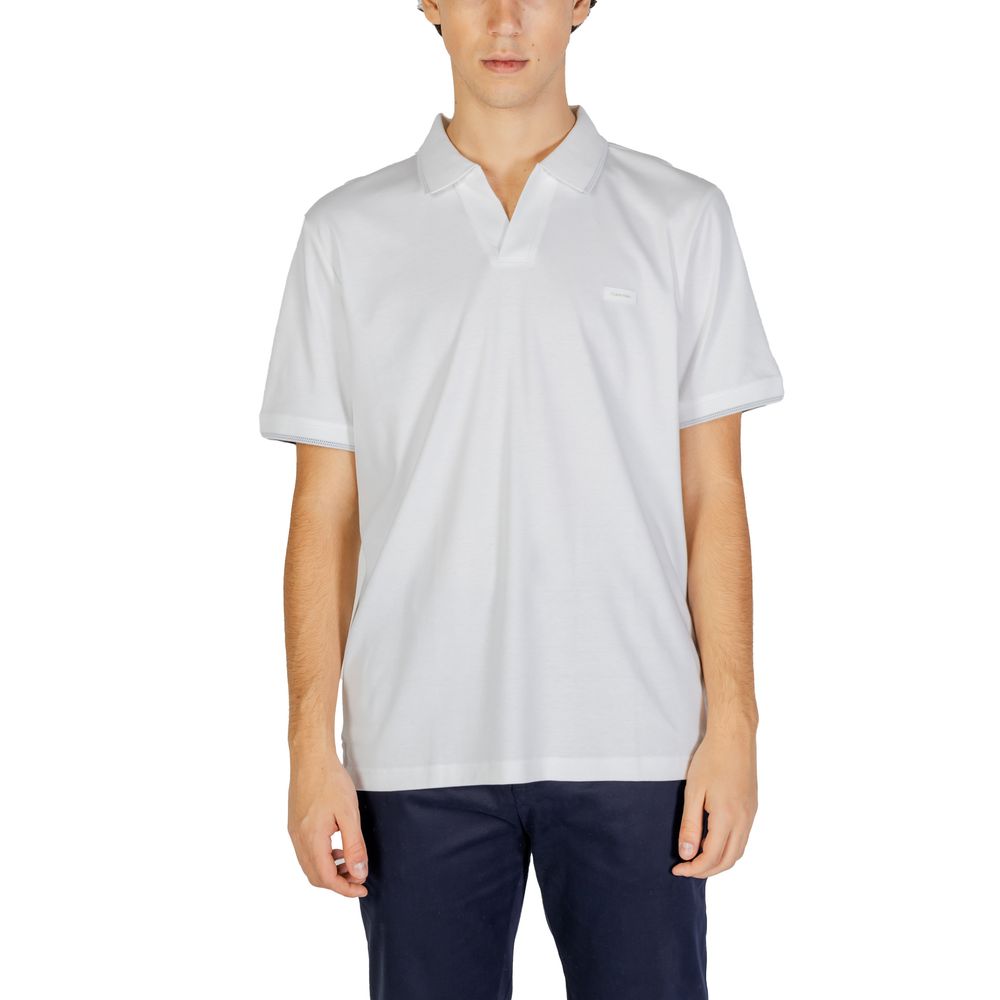 Polo de algodón blanco Calvin Klein Jeans