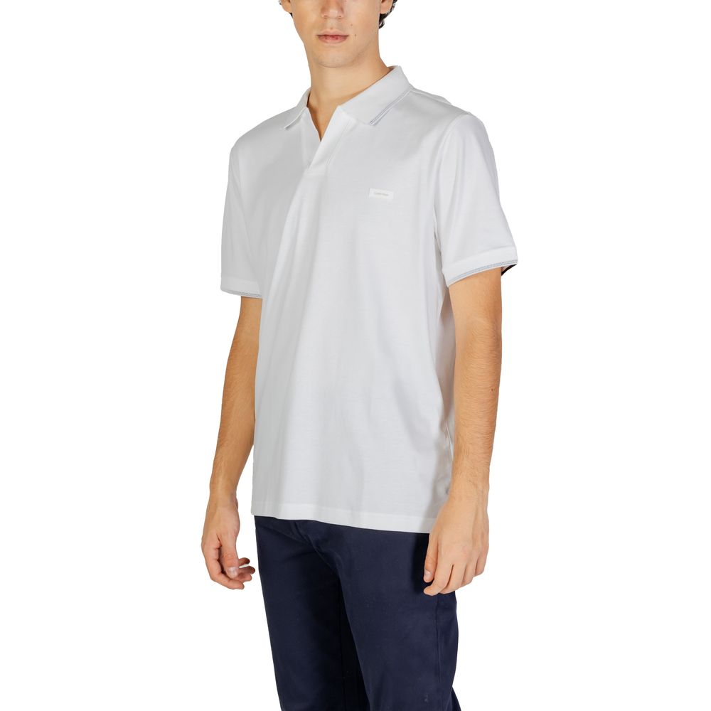 Polo de algodón blanco Calvin Klein Jeans