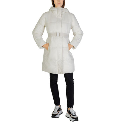 Calvin Klein Jeans Cream Nylon Coat