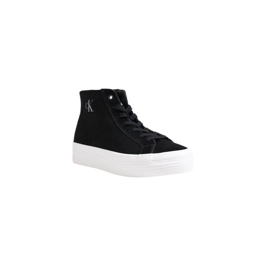Zapatillas de plataforma de ante y cuero negras Calvin Klein Jeans