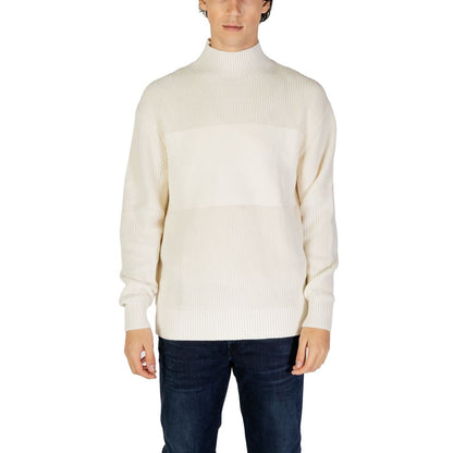 Sudadera de algodón beige Calvin Klein Jeans