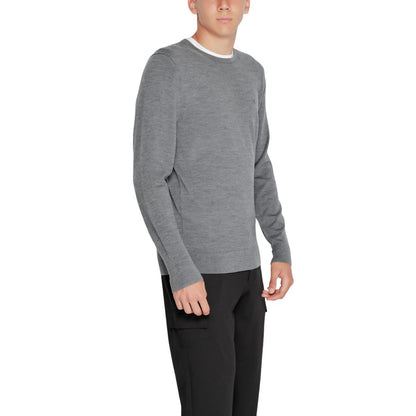 Sudadera Calvin Klein Gris de Lana Reciclada