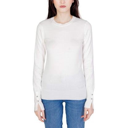 Sudadera de algodón blanca Guess