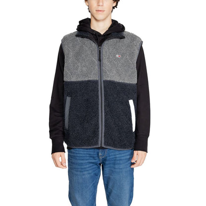 Tommy Hilfiger Jeans Chaqueta sin mangas de poliéster reciclado negra