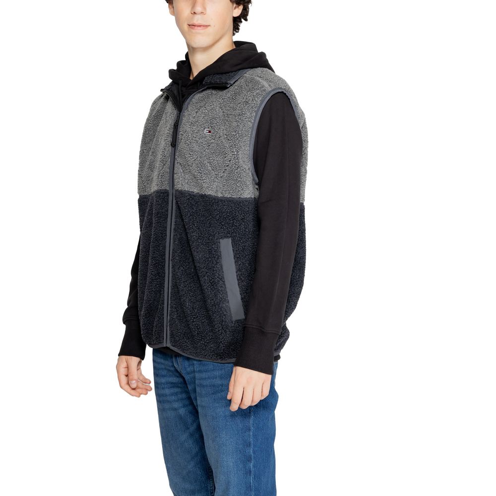 Tommy Hilfiger Jeans Chaqueta sin mangas de poliéster reciclado negra