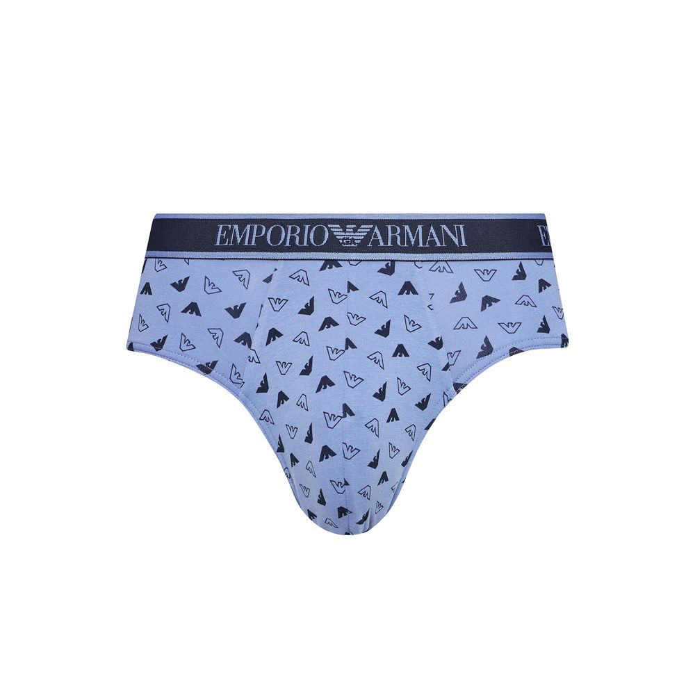 Slip de algodón azul Emporio Armani Underwear