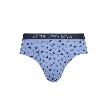 Slip de algodón azul Emporio Armani Underwear