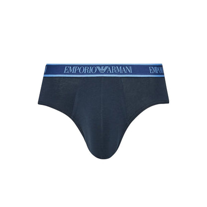 Slip de algodón azul Emporio Armani Underwear