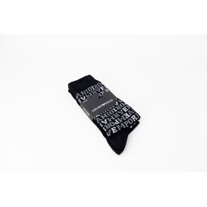 Calcetines negros de algodón Emporio Armani Underwear
