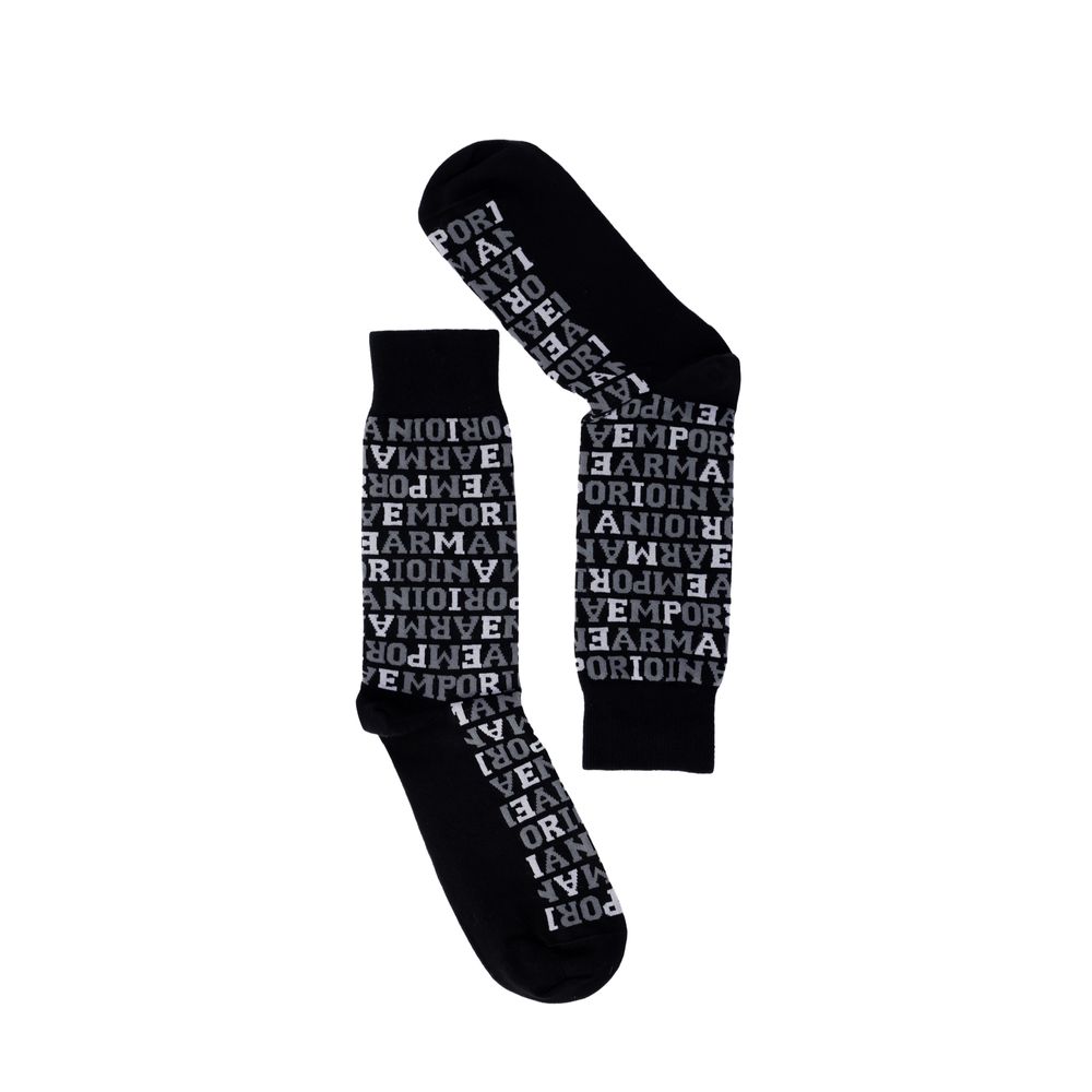 Calcetines negros de algodón Emporio Armani Underwear