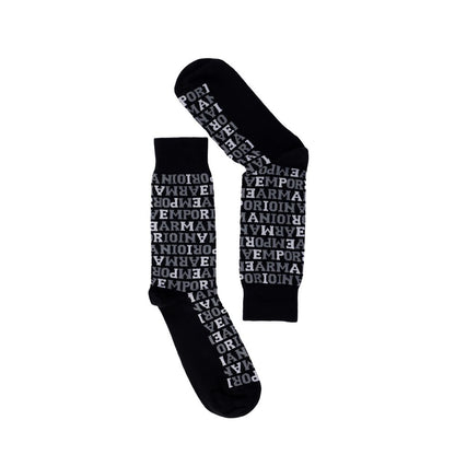 Calcetines negros de algodón Emporio Armani Underwear