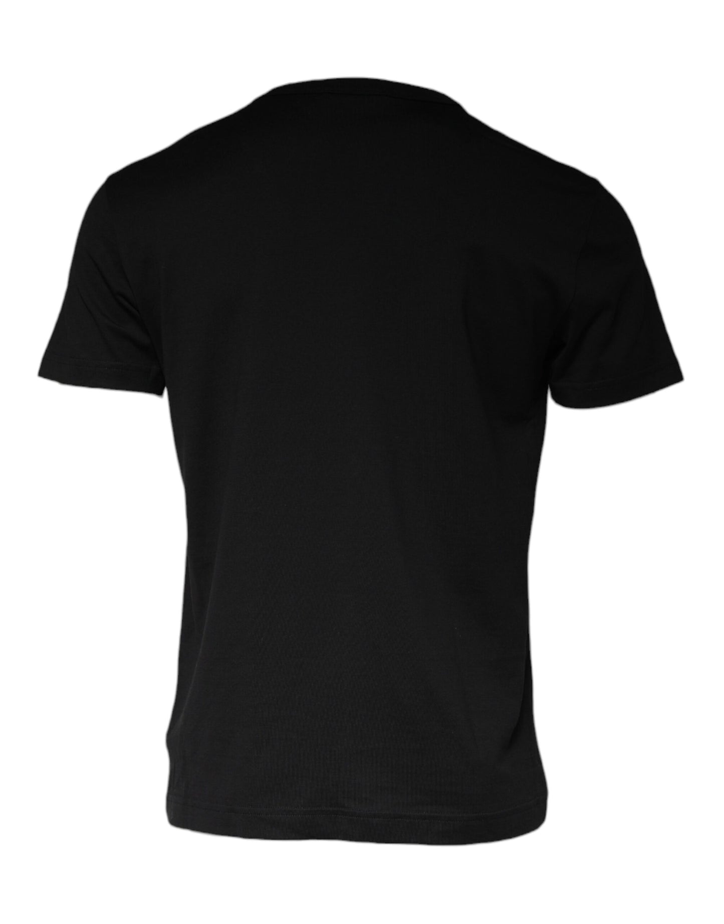 Camiseta Dolce & Gabbana de Algodón Negro con Cuello Decorado