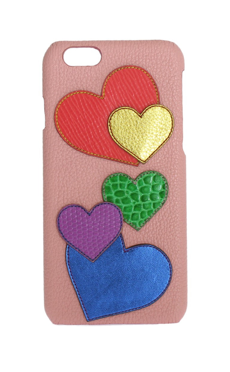 Funda de teléfono Dolce & Gabbana de piel rosa con corazón