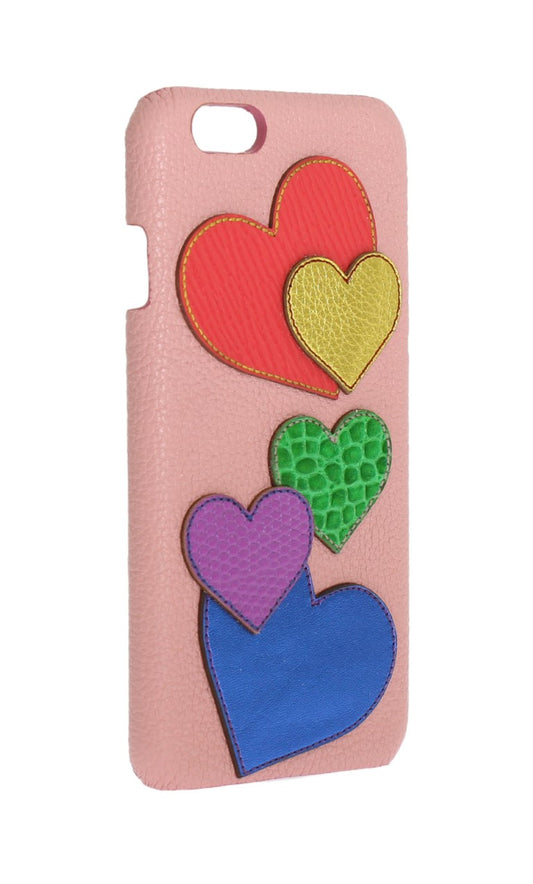 Funda de teléfono Dolce & Gabbana de piel rosa con corazón